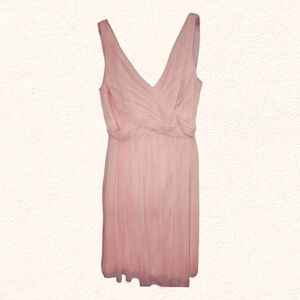 David's Bridal Bridesmaid Size 16 Maid of Honor Peach Sleeveless Prom Formal